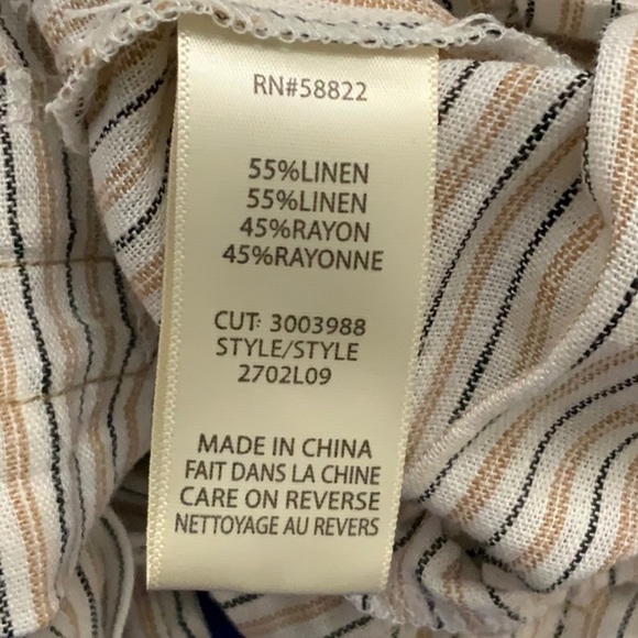 Max Studio linen blend shorts with front tie and paper-bag waistline Size XS - Picture 7 of 7